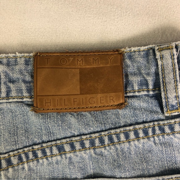 Tommy Hilfiger Vintage Wash Mini Skirt A-Line Summer Y2K Hipster Denim Cargo - Picture 6 of 9